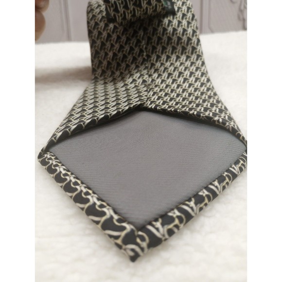 Beaufort Tie Rack Men's Luxury Tie 100% Silk Made In Italy Smooth Geometric EUC - Picture 3 of 16